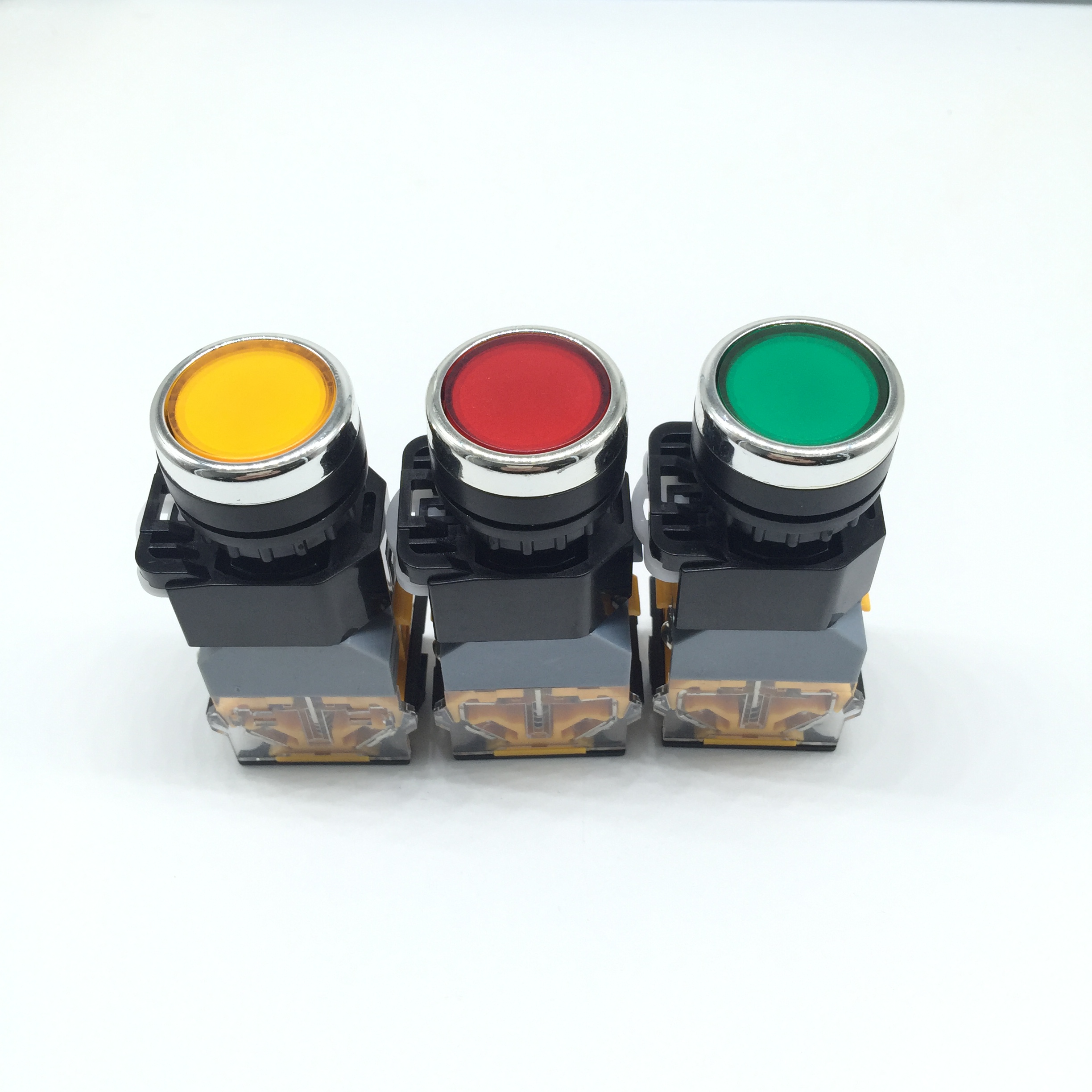 la3811d带灯自锁复位按钮开关电源启动开关控制黄绿开关