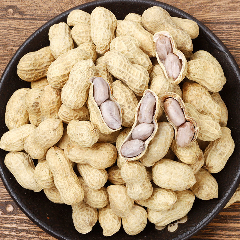 花生咸干水煮蒜香五香农家铁锅炒熟带壳150g250花生