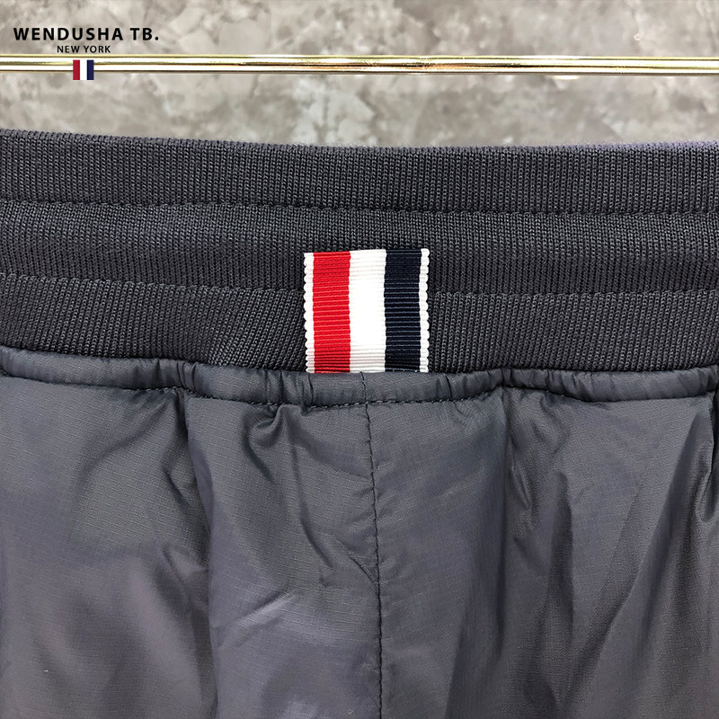 tb长裤青年运动加厚羽绒冬季宽松保暖带绒四条羽绒裤