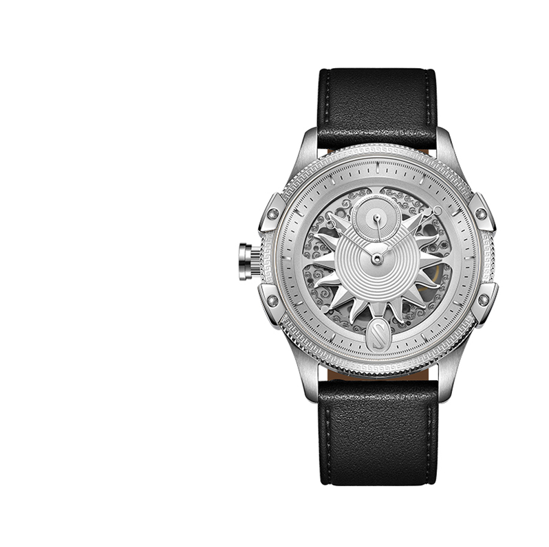 SNIICA史尼嘉太阳之子手表男全自动机械表皮带大表盘潮流时尚腕表