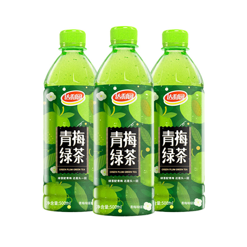 青梅绿茶达利园茶饮料500ml15瓶酸甜原厂整箱茶饮料