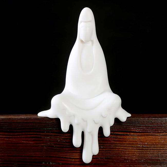 无相小生人物装饰品禅意陶瓷佛小摆件白瓷小和尚摆件