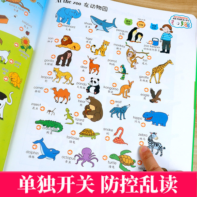 幼儿儿童会说说话英语单词点读大书挂图宝宝玩具挂图