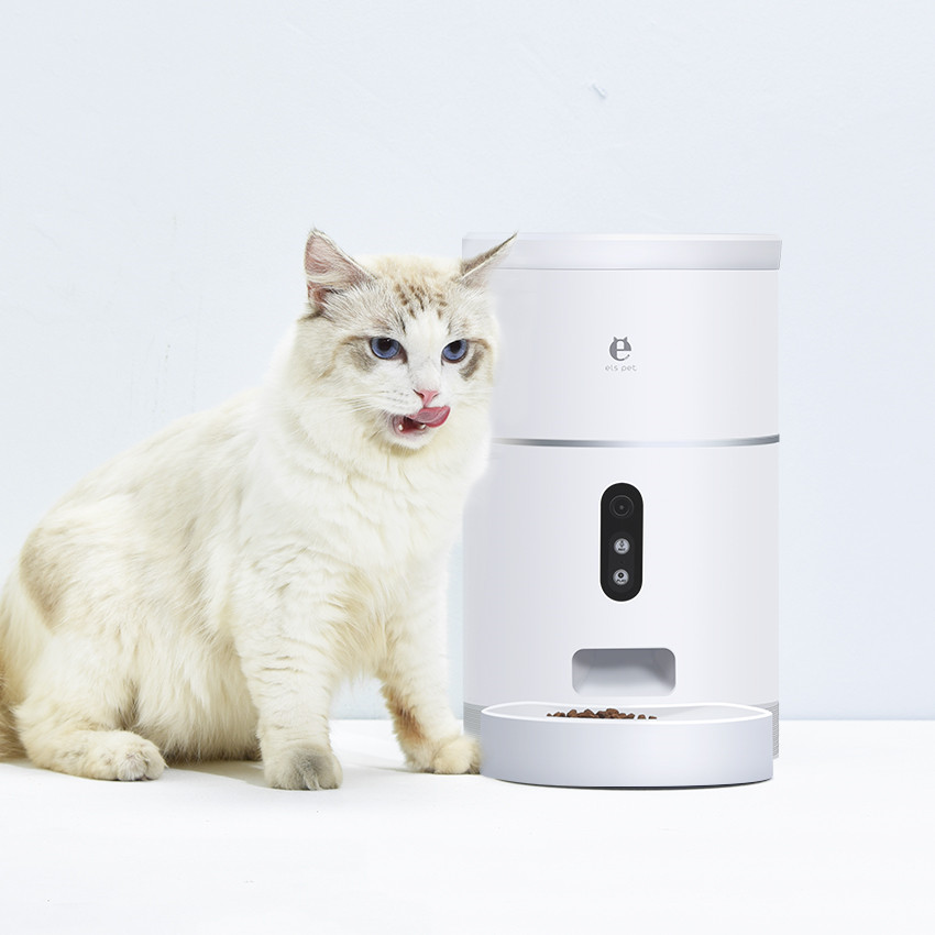 粉色投食机可视猫粮定量定时猫咪小象智能猫智能自动喂食器