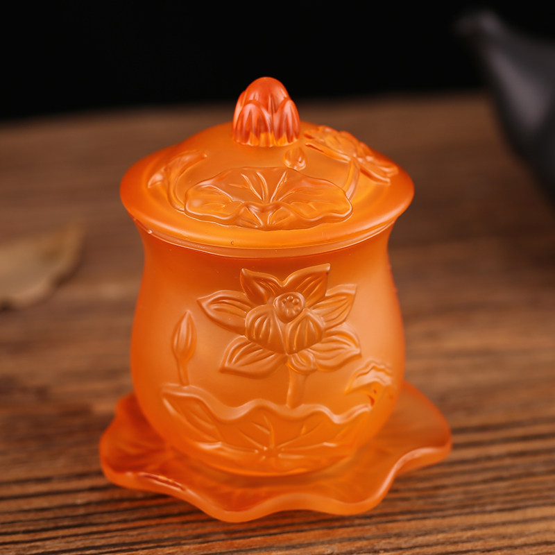 供杯佛前供水杯圣水杯琉璃供杯家用观音净水杯佛具用品佛前供杯