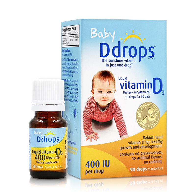 进口加拿大ddrops婴幼儿维生素d3促进宝宝钙吸收babyddrops滴剂