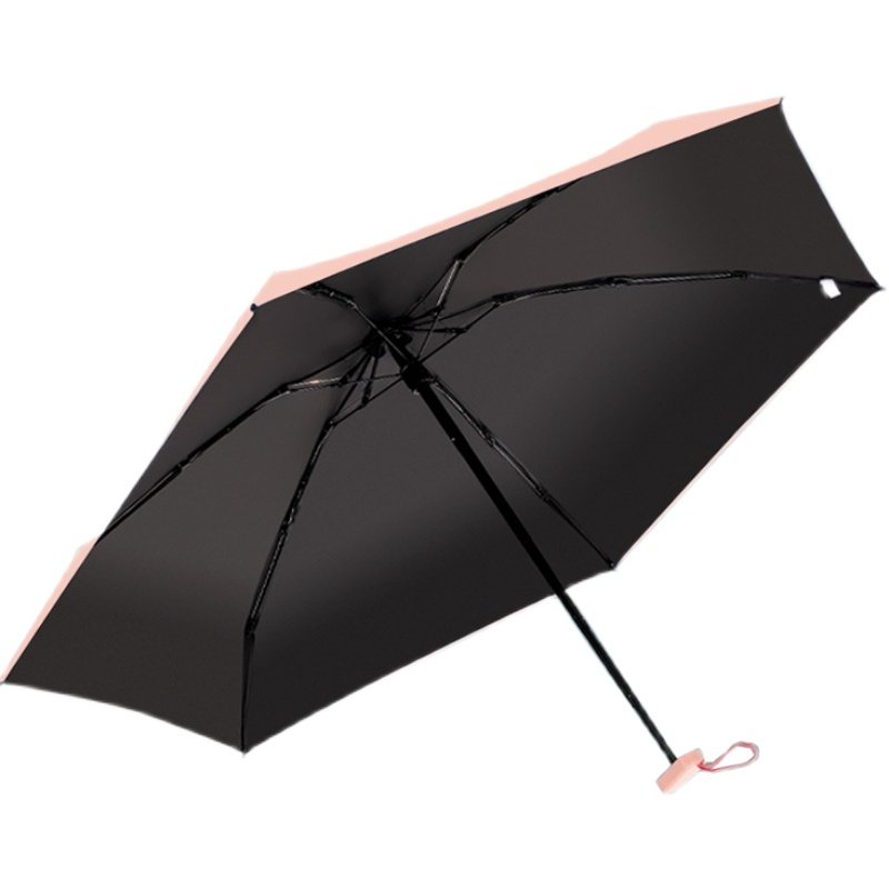 忆柔蕉下六折防晒防紫外线纯色小巧便携晴雨两用伞