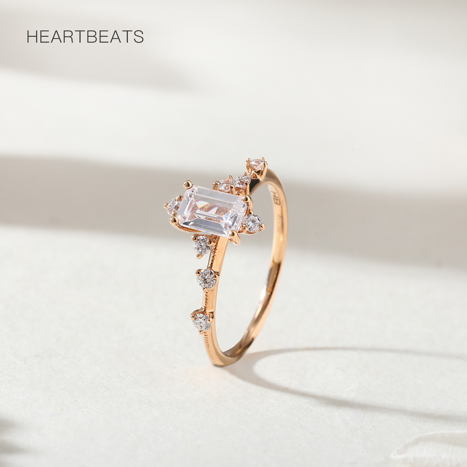 赫尔50分求婚戒指钻戒绿真祖母绿祖母比斯18k手饰