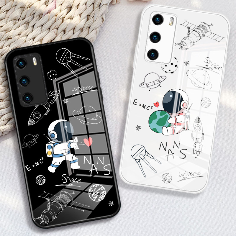 华为系列太空人情侣手机壳