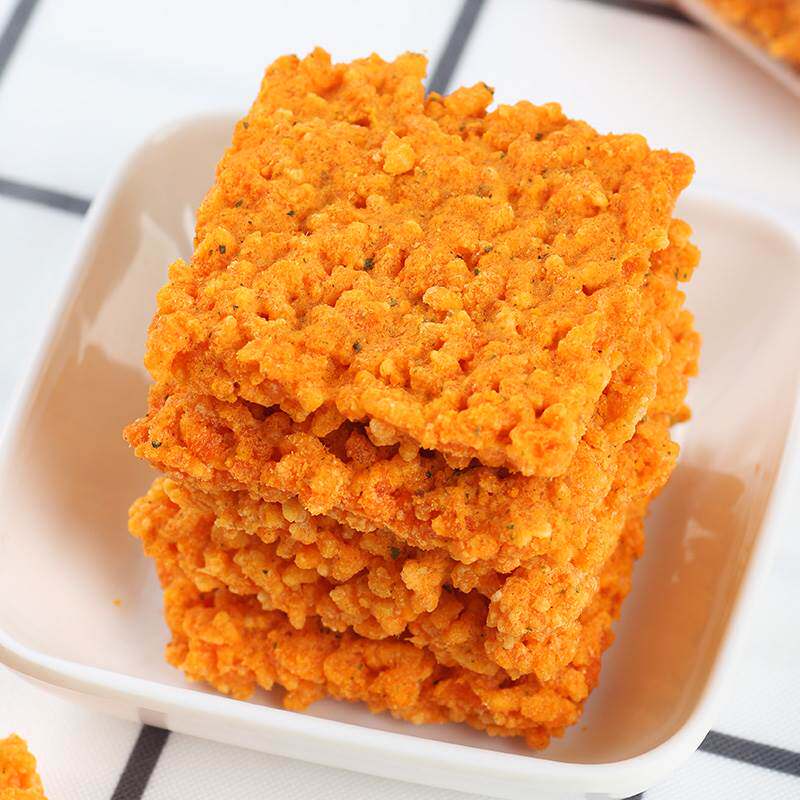 老大蟹黄锅巴咸蛋蛋黄糯米散装大米海苔味网红膨化食品