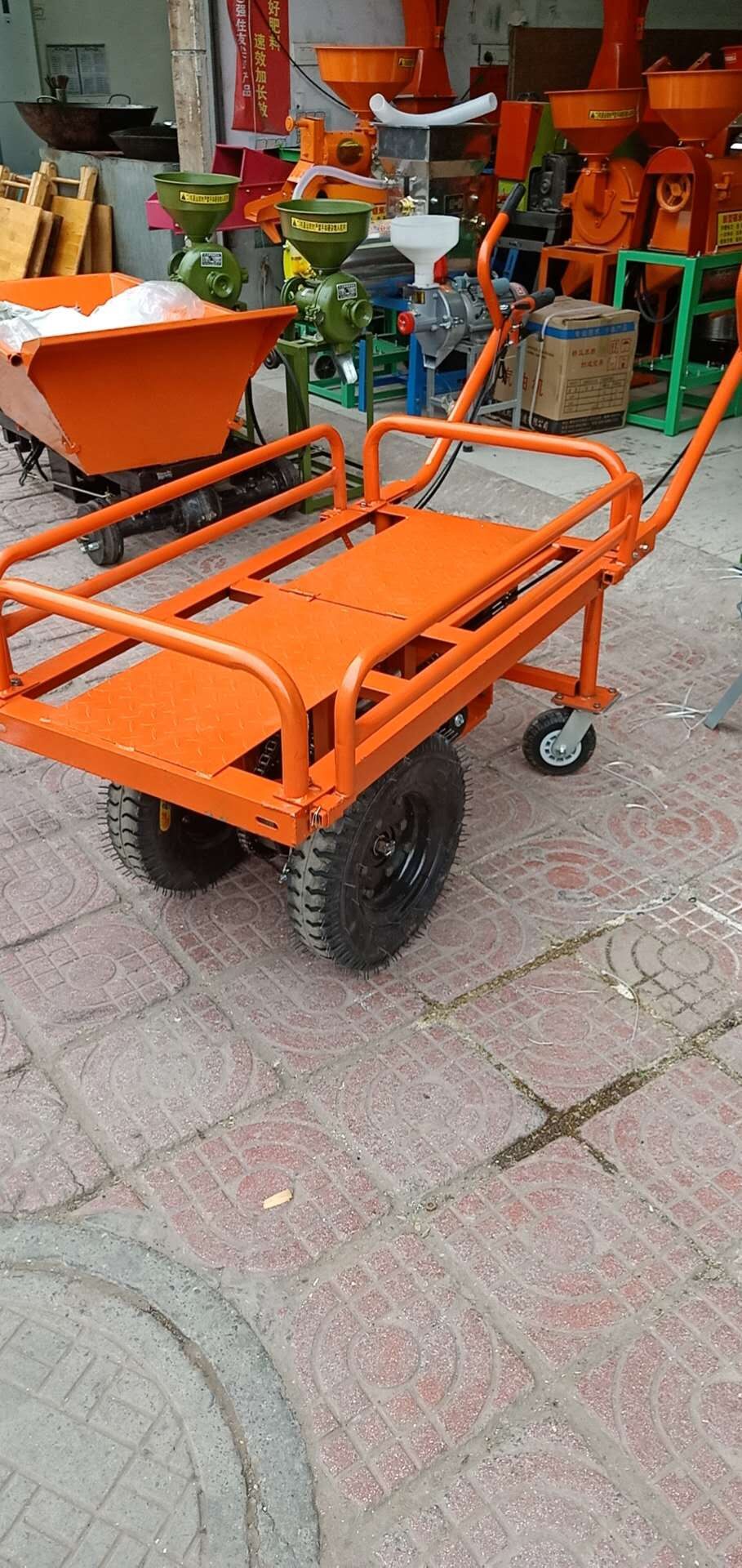 汽油电动平板车三轮车果园运输搬运建筑建筑工工地农用运输车辆