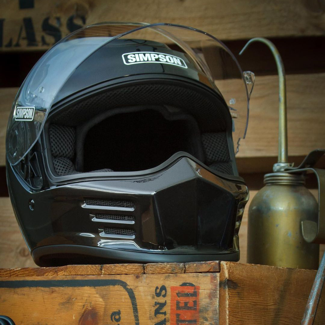 辛普森极速悍匪摩托车头盔seedbandit复古抬头全盔摩托车头盔