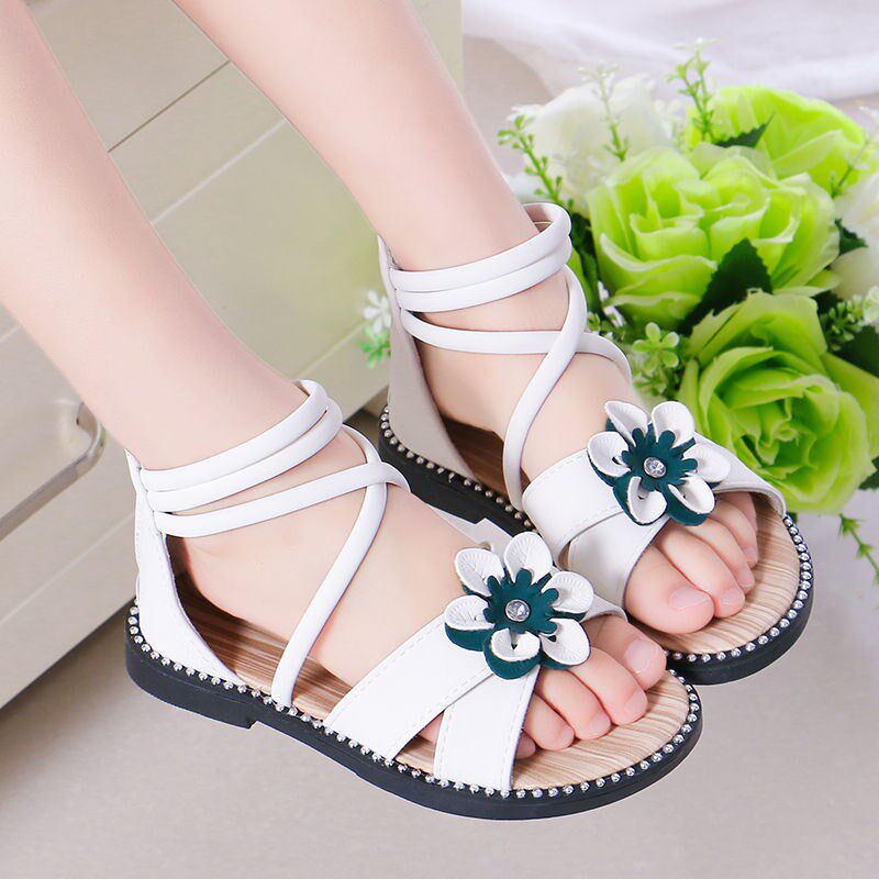 女童凉鞋2021新款亲子鞋韩版夏季儿童软底露趾凉鞋