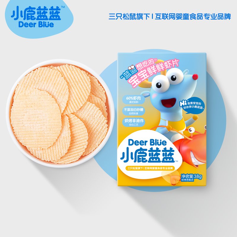 【小鹿蓝蓝_宝宝虾片】零食无添加糖磨牙饼干送一岁婴幼儿食谱 - 图3