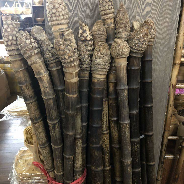 高档紫竹拐杖老人人手把玩登山杖茶禅道杖竹竹竹编