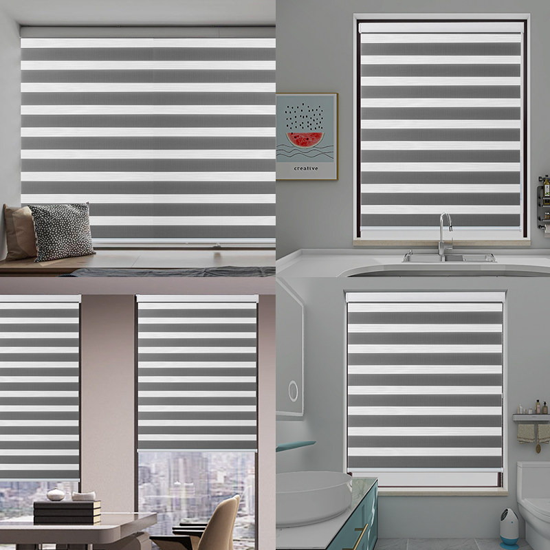 柔纱卷帘2020新款窗帘遮光打孔拉帘浴室卫生间卷帘