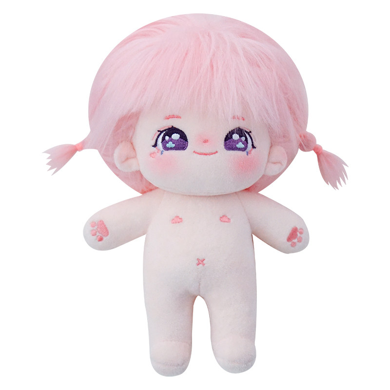 炸毛20cm棉花娃娃裸娃现货属性公仔女娃celimon毛绒布艺类玩具