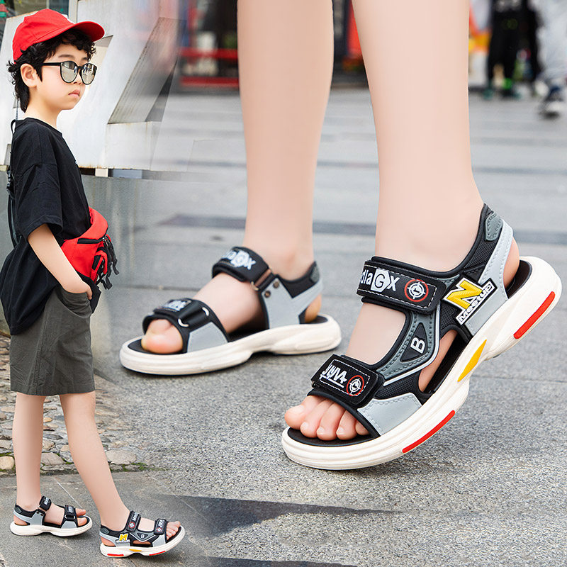 凉鞋男童2023新款夏季软底小学生儿童男孩中大凉鞋