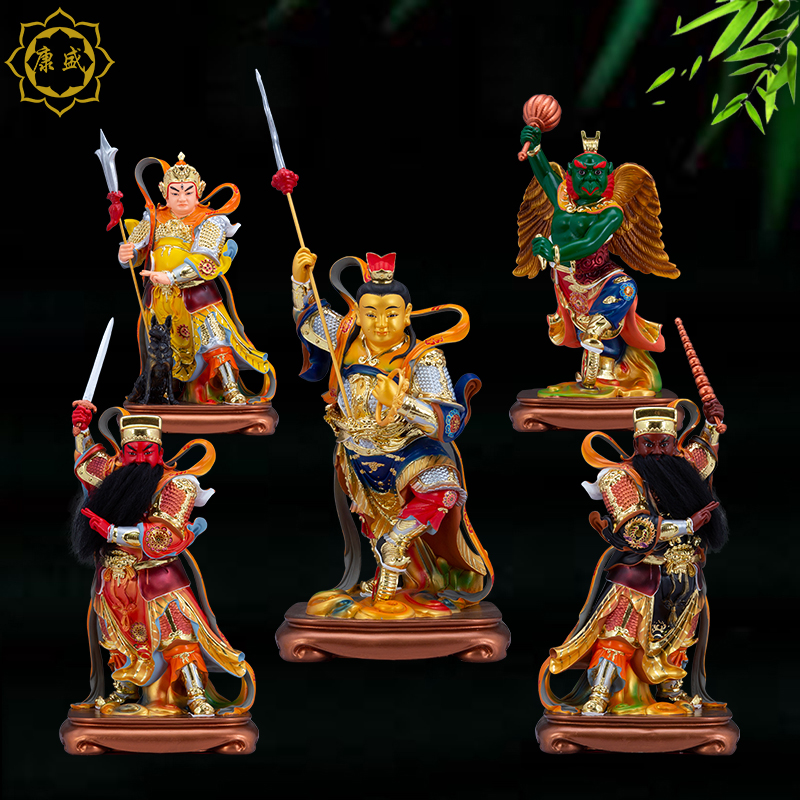五营将军神像哪吒三太太子二郎神杨戬雷公中坛摆件