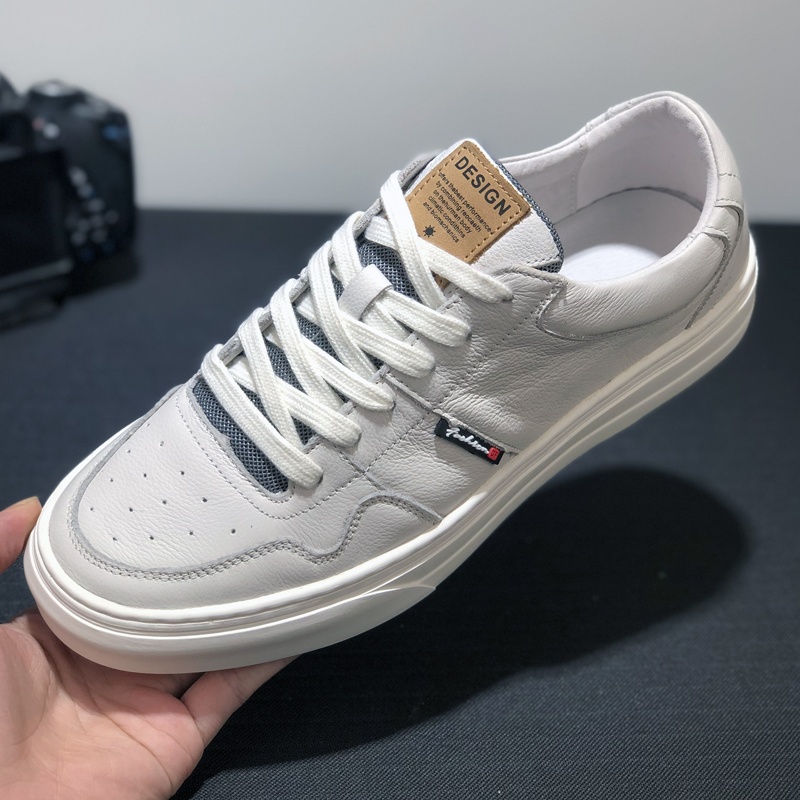 欧洲潮鞋站2021四季板鞋厚底男士休闲鞋小白鞋透气新款牛皮乐福鞋