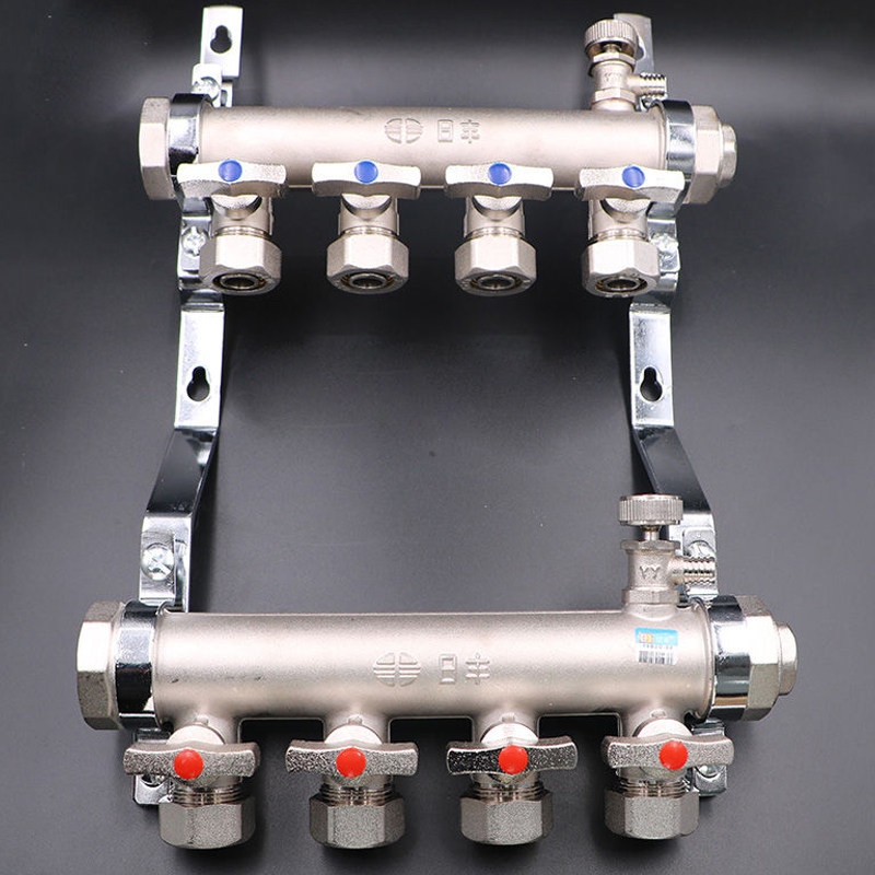 地暖水器佛山日丰全铜分地热家装管集正品分水器