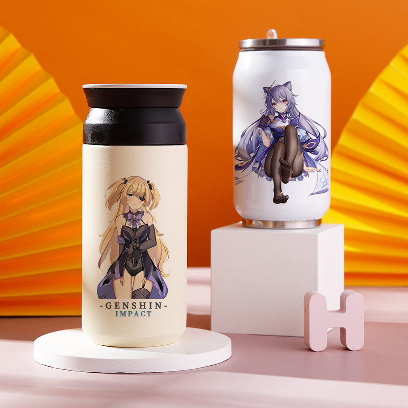 原神游戏周边保温杯杯刻晴可温迪动漫二次元定制保温杯