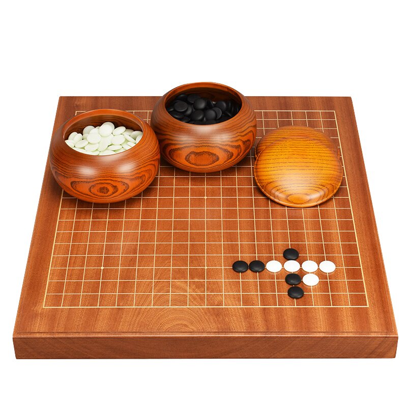 棋盘围棋套装玉石实木花梨象棋双面高档木质围棋