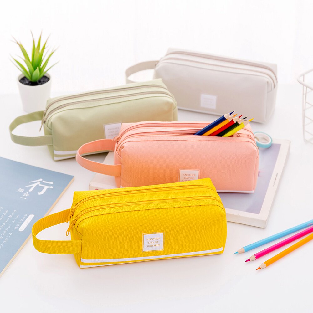 袋笔提笔量链大功加拉厚盒笔款笔铅笔双层手布笔袋