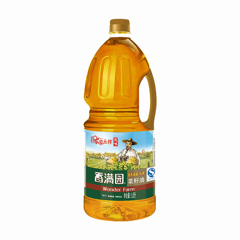 香满园农家土榨菜籽油18l转基因物理压榨食用油植物油菜籽油