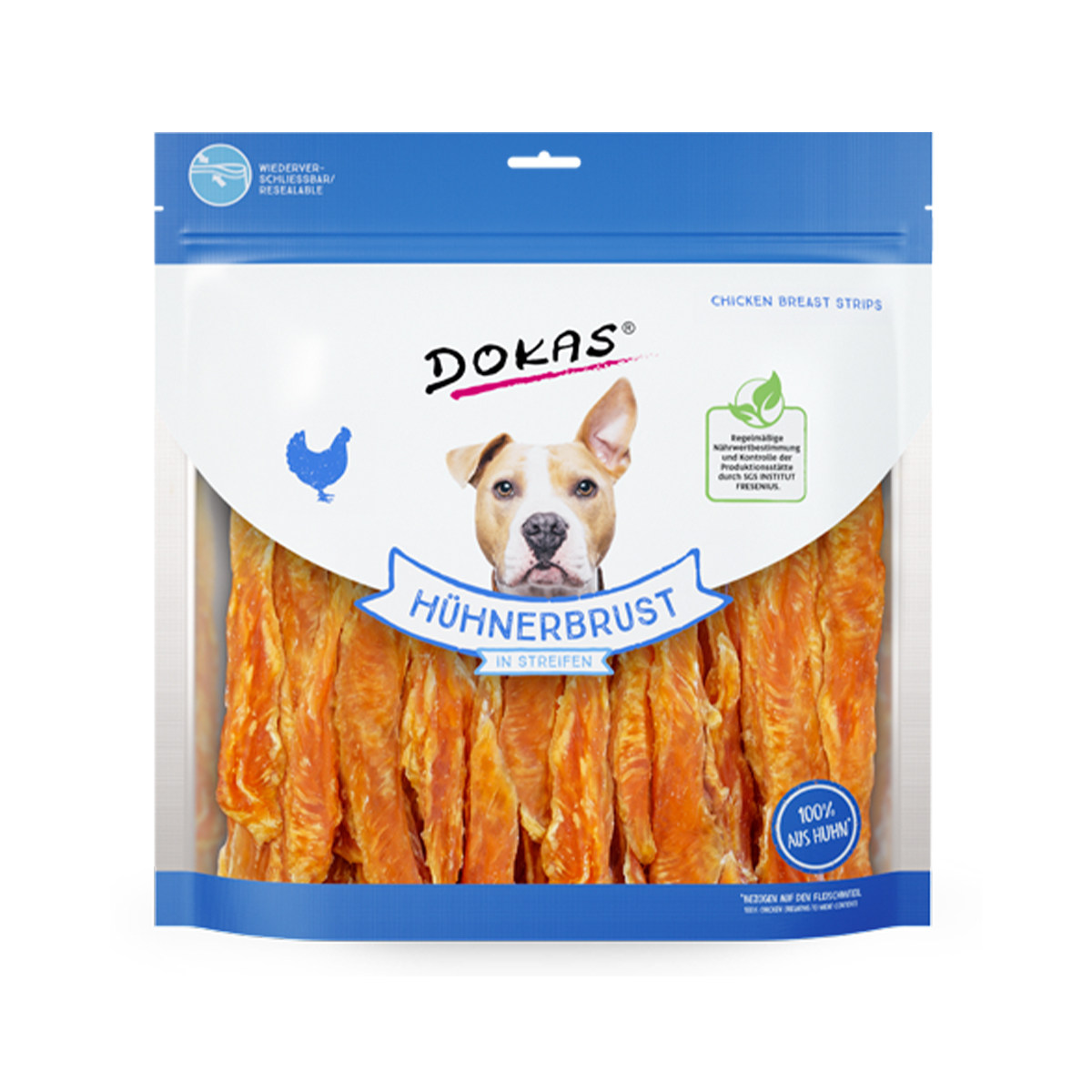 肉干德国dokas鸡肉鸭肉无添加纯肉宠物零食训练狗风干零食