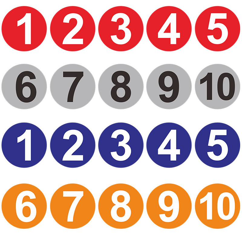 贴纸数字幼儿园防水pvc车队柜子字贴定制墙贴标志牌