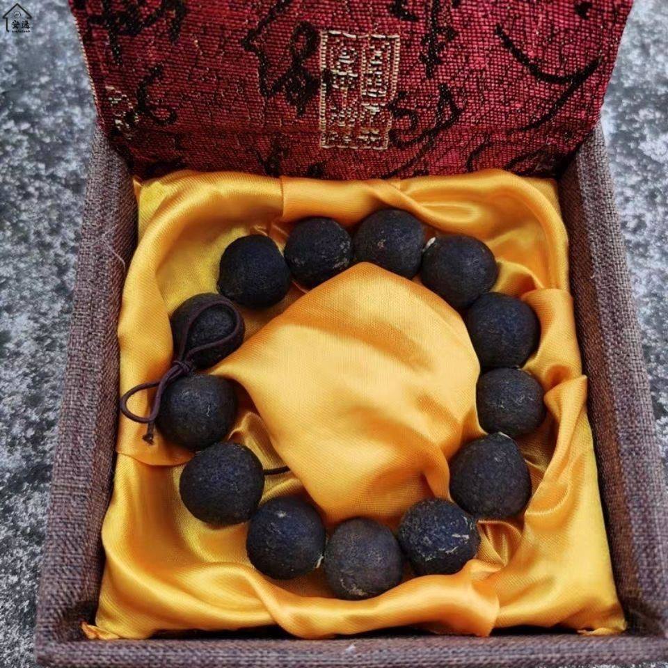 青皮皮子手串手链柑胎天然佛珠佛珠