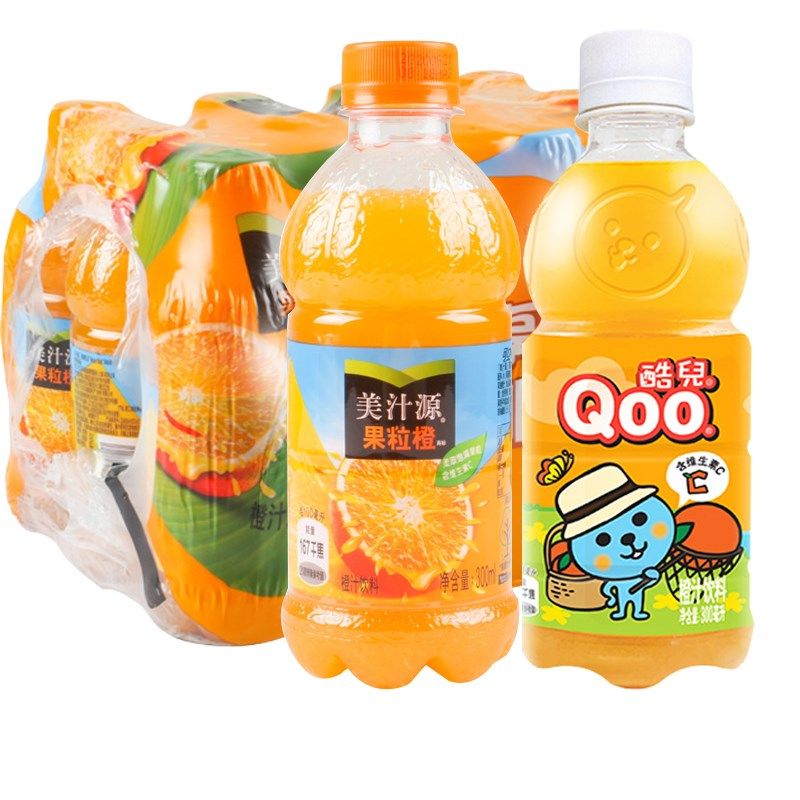 美汁果粒橙小瓶300ml整箱酷儿橙汁果肉迷你夏季果味