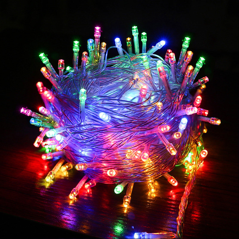 21新年c装化彩彩串串亮饰灯挂灯七灯色新品圣诞灯七彩灯小灯室