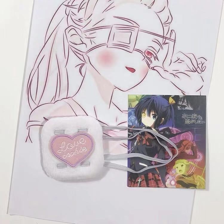 眼罩日韩可爱少女卡通二病也要谈恋爱病娇拍照眼罩