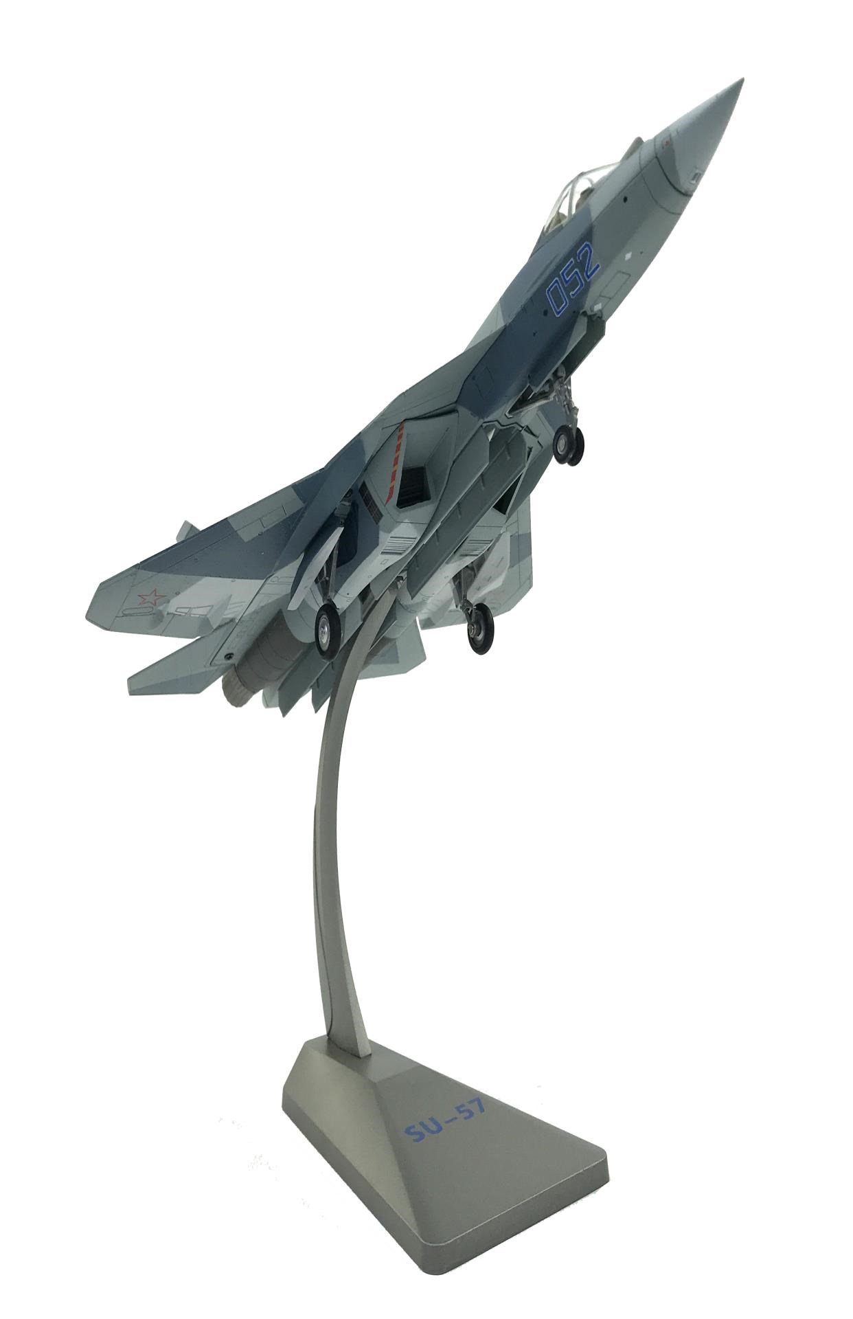 正品俄罗斯空军su-57t-50隐形战斗机飞机模型合金航模