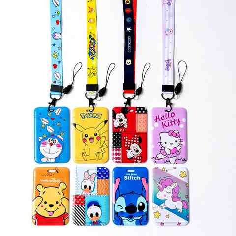 卡通学生校园卡套胸卡公交卡饭卡套门卡工作证厂牌钥匙扣可爱挂d6