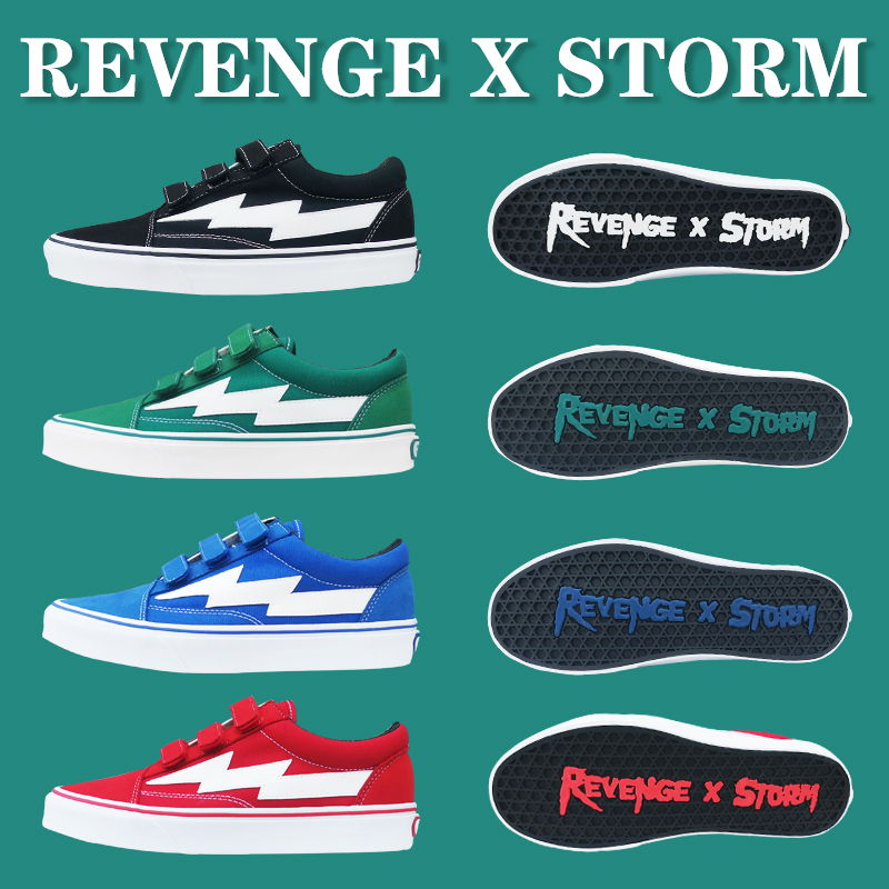 美版复仇风暴闪电鞋revenge x storm魔术扣低帮帆布鞋情侣板鞋男