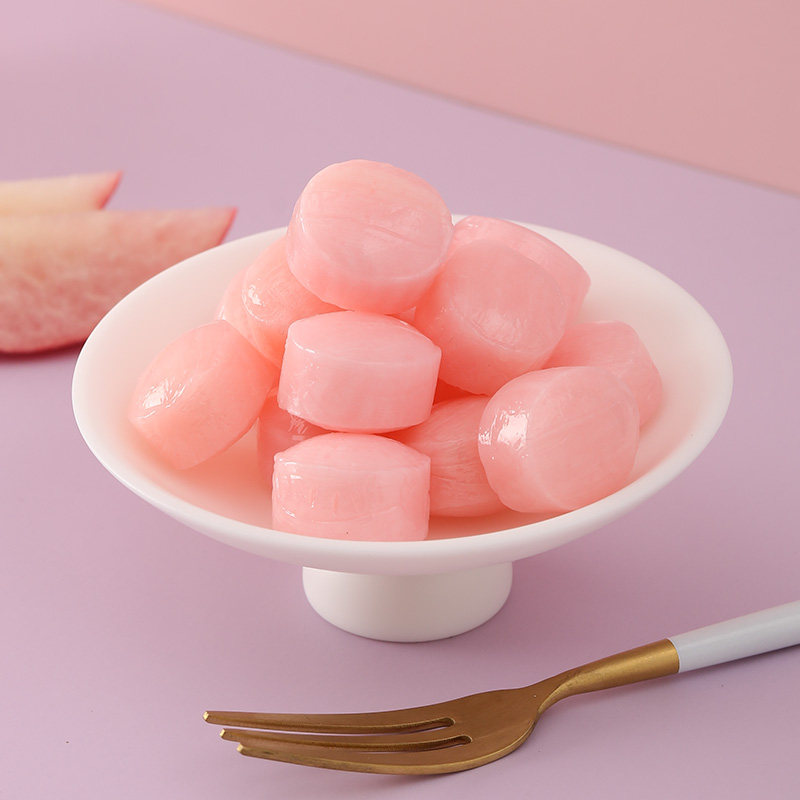 绿草香日系白桃糖水果味硬糖高颜值创意零食网红传统糖果