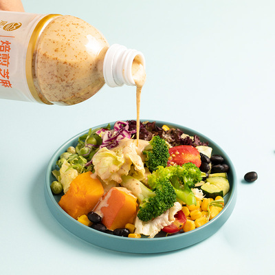 唇域650ml焙煎芝麻沙拉汁蔬菜水果沙拉酱健身日式轻食酱料