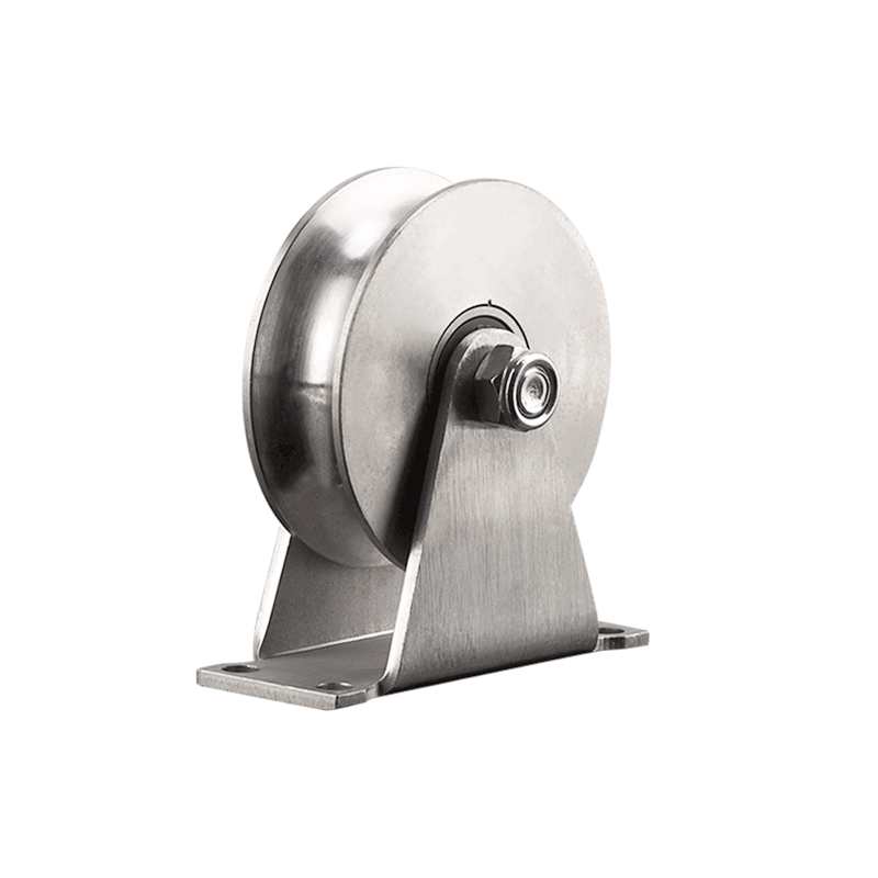 o轨道型方单轮不锈钢轮304门.重型平移定滑轮全木门轴承型管vu