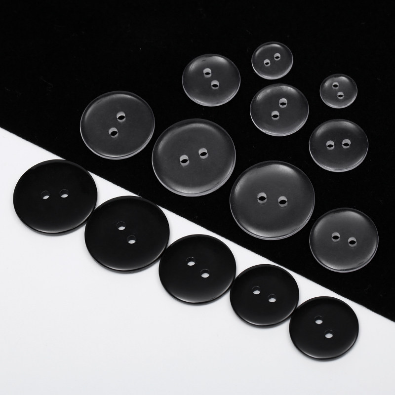 纽扣衬衫衣内垫大扣子开衫衣服四孔两眼透明纽扣