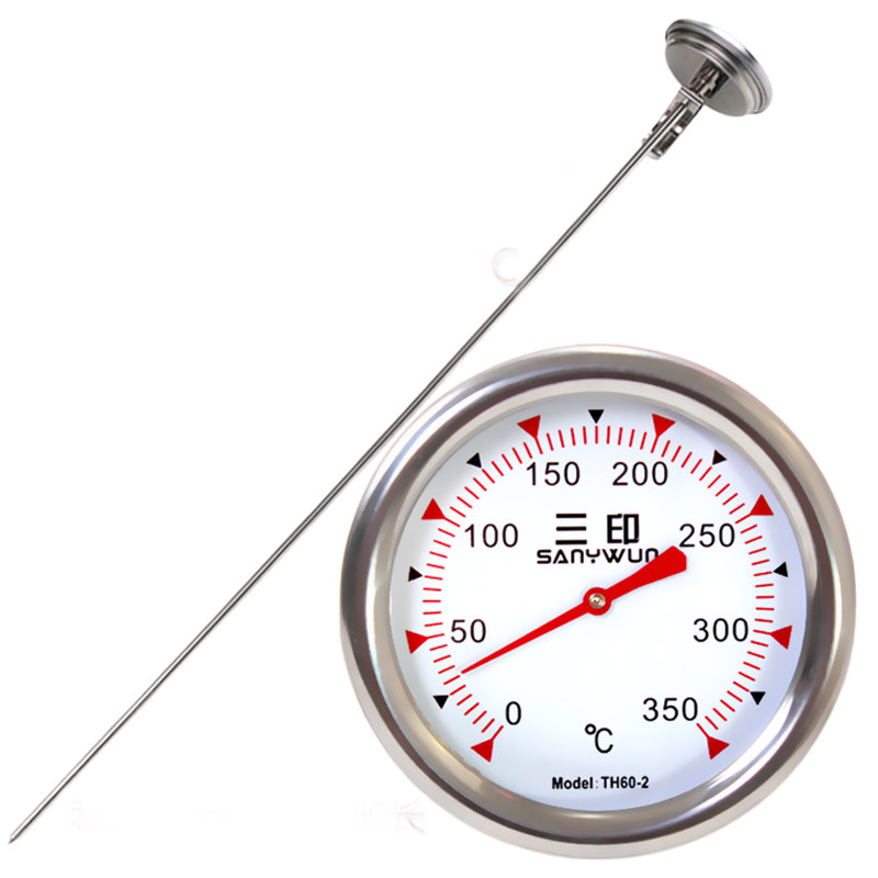 油温三印60cm50cm超长计测食品温度计油炸烘焙电子温湿度计