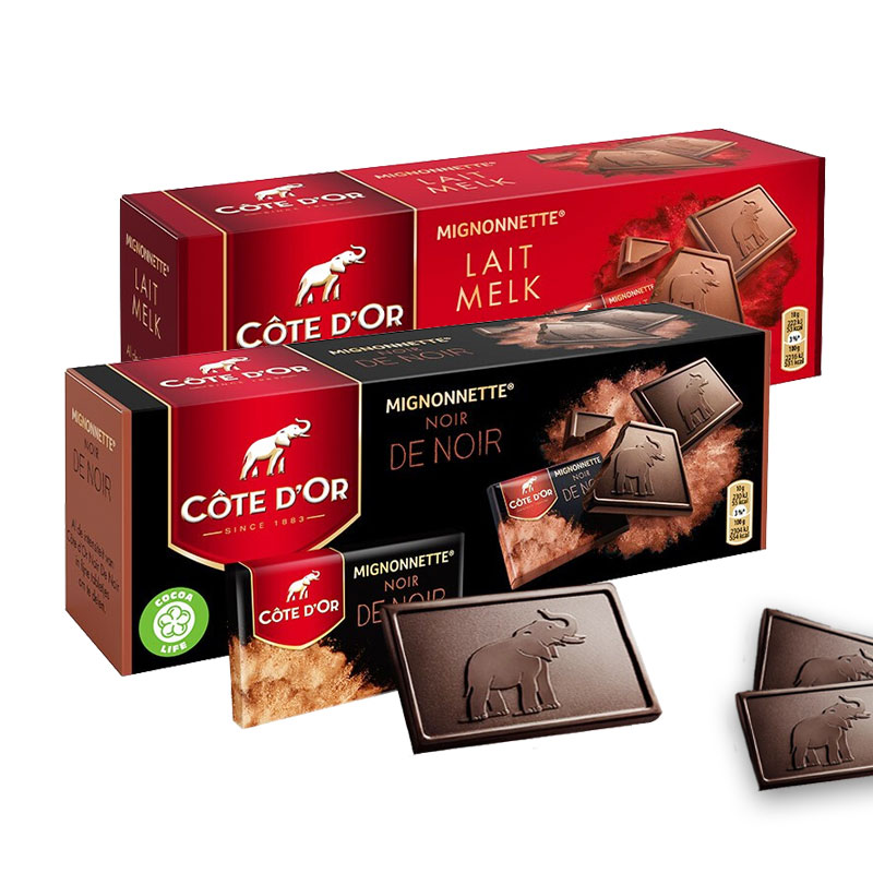 巧克力亿滋克特多金金象240g牛奶进口板块零食黑巧克力