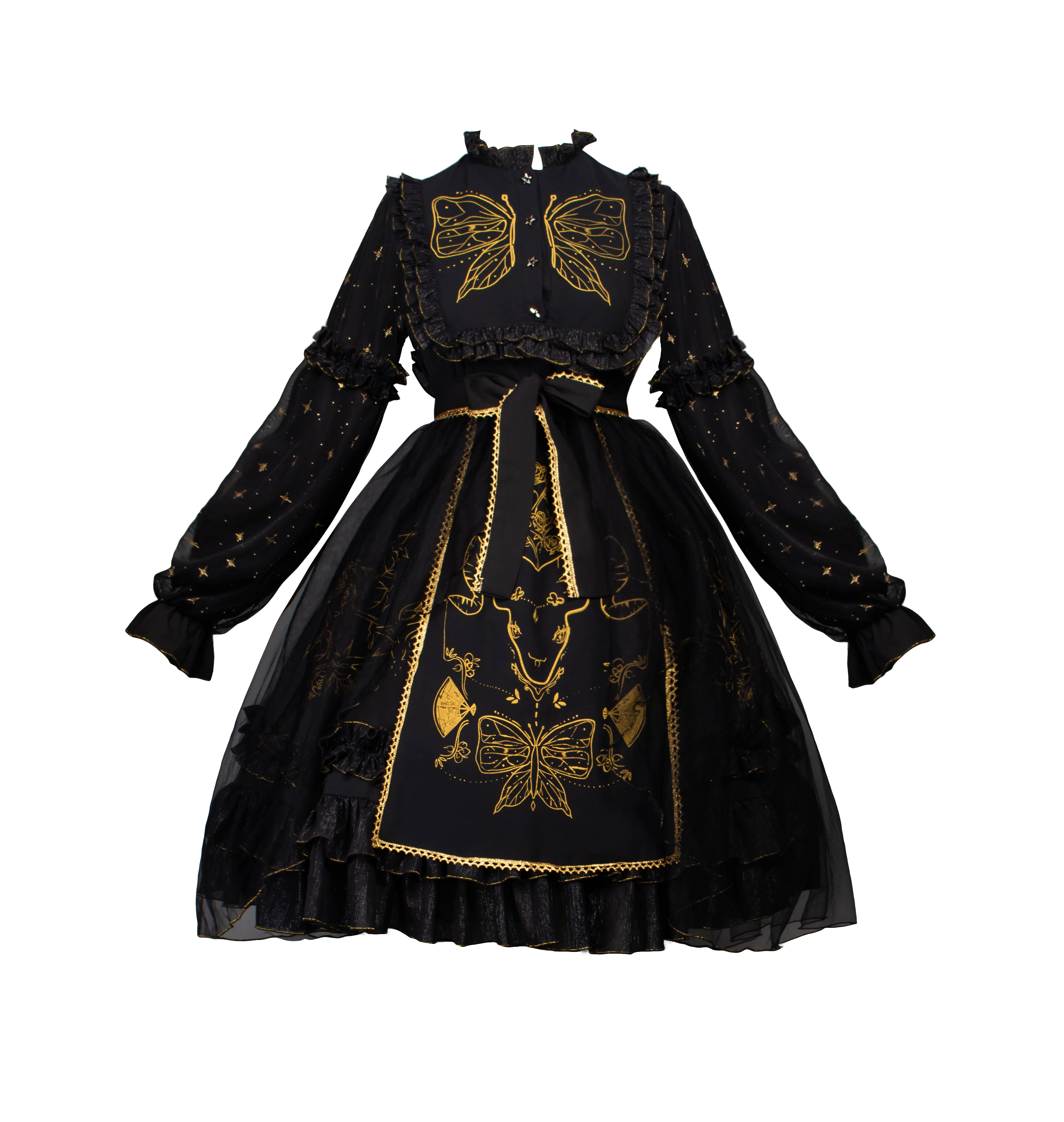 漂浮羽毛原创巴风特之梦哥特lo暗黑洋装clalolita洛丽塔