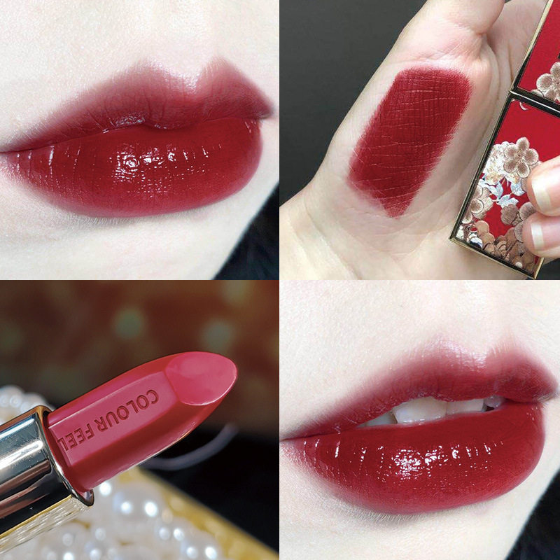 colourfeel锦服口红仙鹤正品女中国风学生姨妈血色唇彩