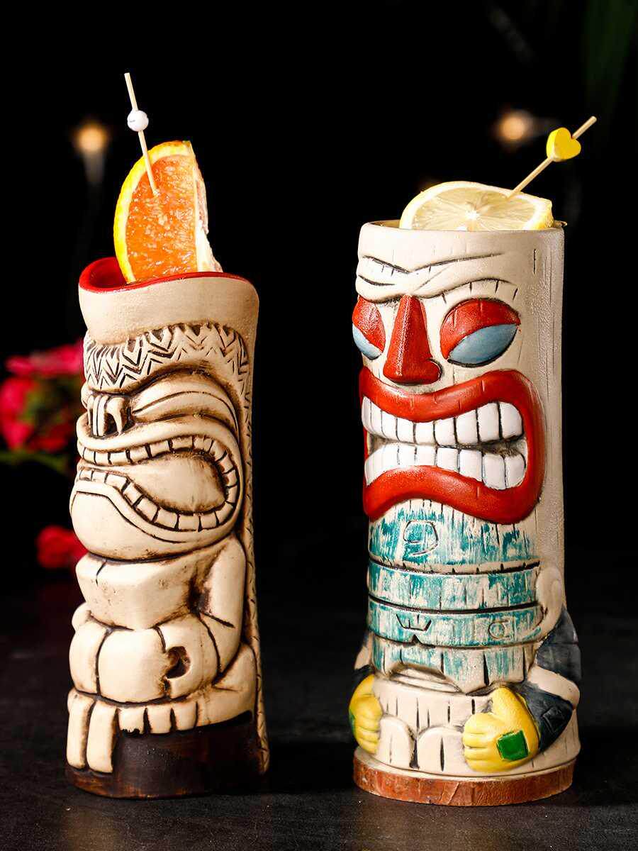 杯夜提基tiki酒吧鸡尾酒陶瓷瓷杯酒杯僵尸夏威夷酒杯