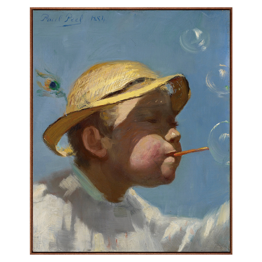 保罗皮尔油画泡泡男孩儿童装饰画书房卧室民宿现代装饰画