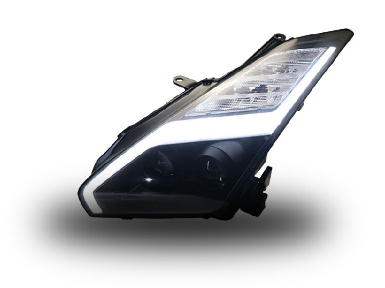 秀山gtr闪电大灯总成r35战神双光透镜改装大灯总成