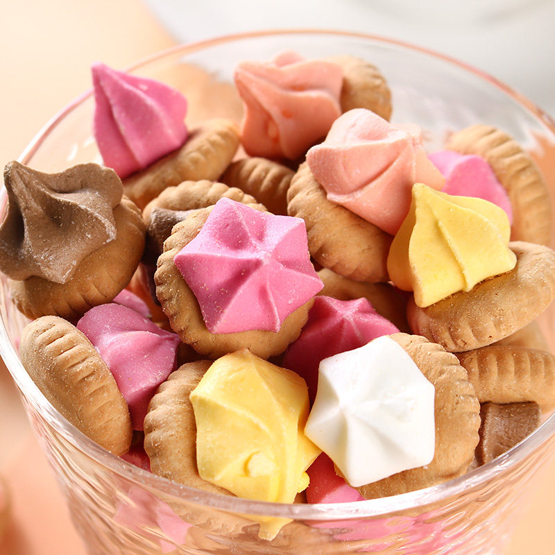 饼干嘉顿儿童干花占饼100g好吃童年怀旧零食酥性饼干